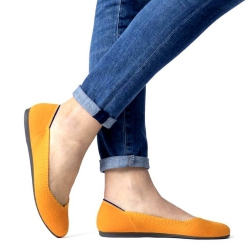 Rothy's Womens Lemon drop The Round Toe Loafer Slip On flats shoes sz 7.5